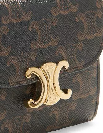 スモール トリオンフウォレット / トリオンフキャンバス ホワイト / タン