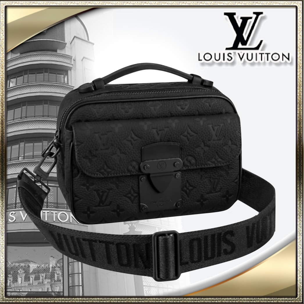 新作 LOUIS VUITTON 直営店 メッセンジャー モノグラム 黒 M58489