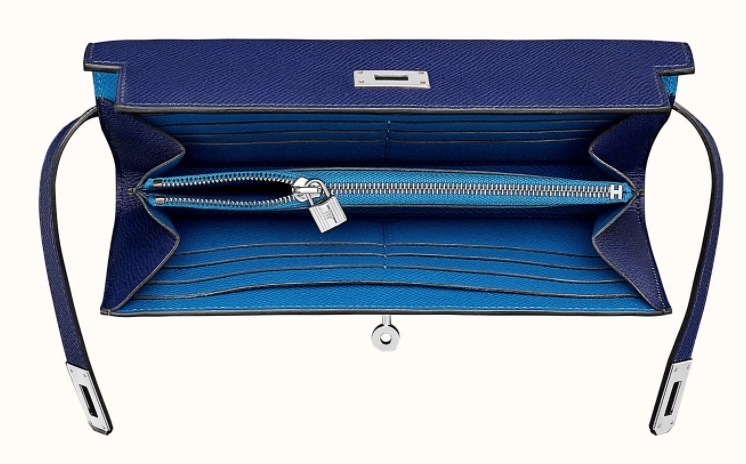 大人の贅沢 ◆HERMES直営店◆グレージュ&ブラック☆長財布 KELLY