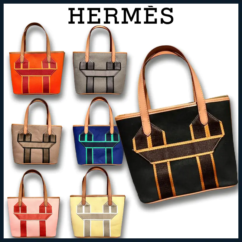 HERMES キャンバス製野菜バスケット