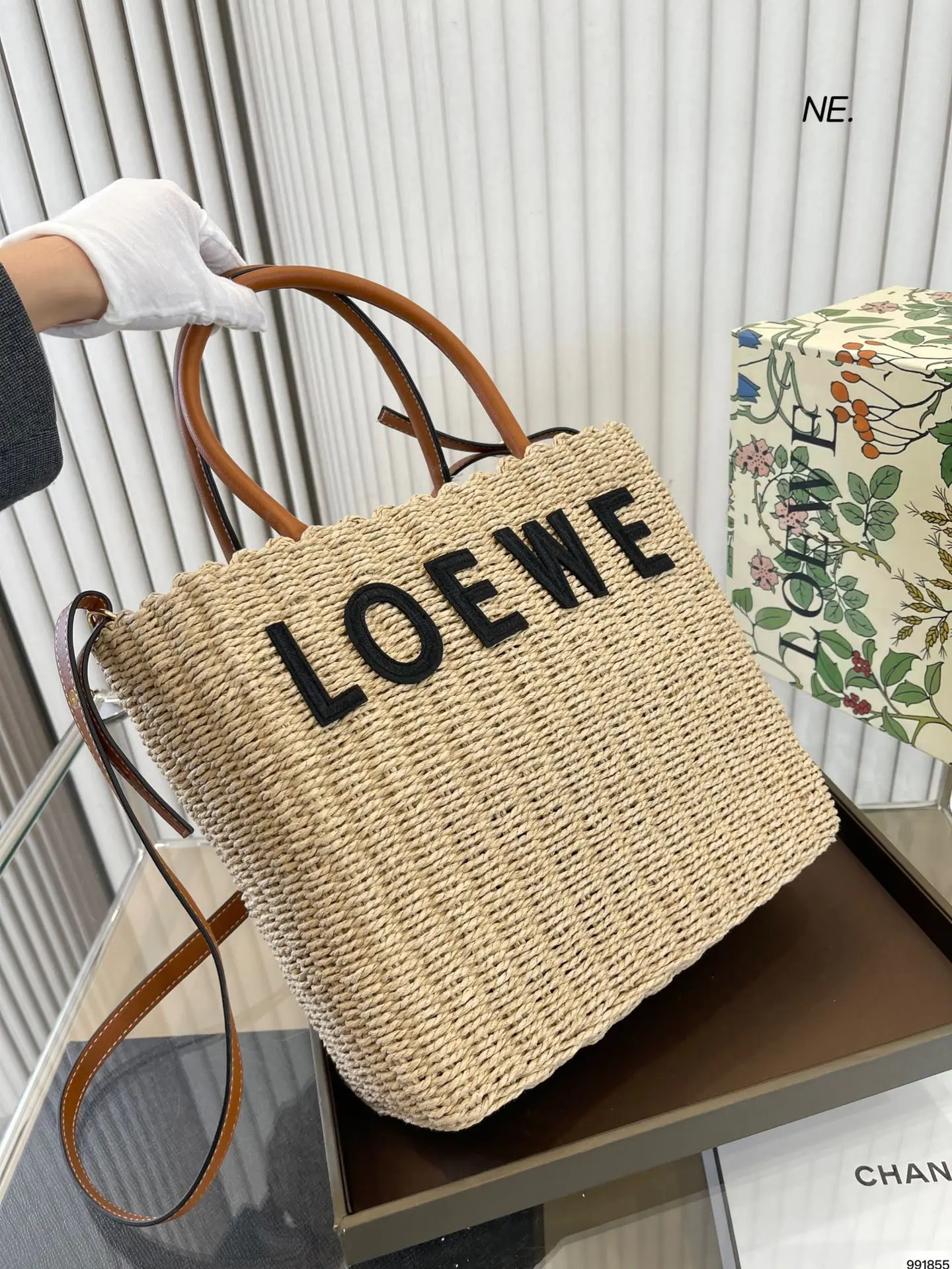 LOEWE わら織りバッグ 夏 海辺の第一選択 ハンドバッグ