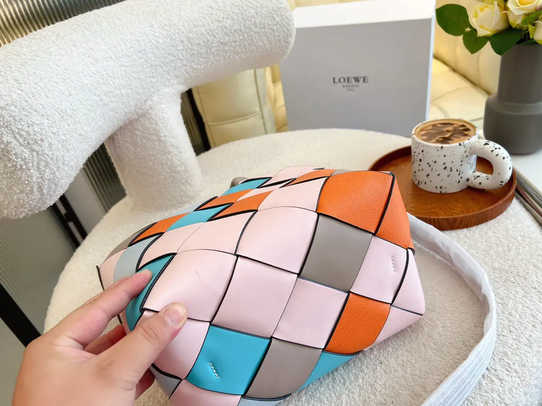 Loewe配色かごバッグレザーベジタブルバスケット