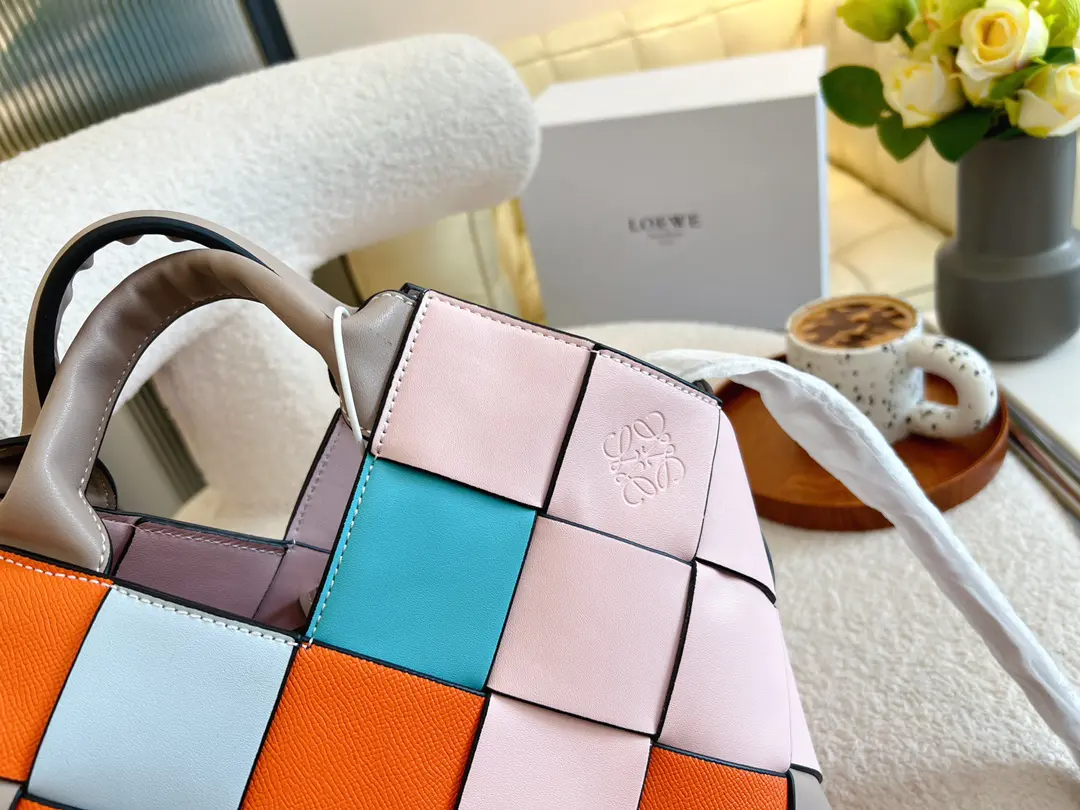 Loewe配色かごバッグレザーベジタブルバスケット