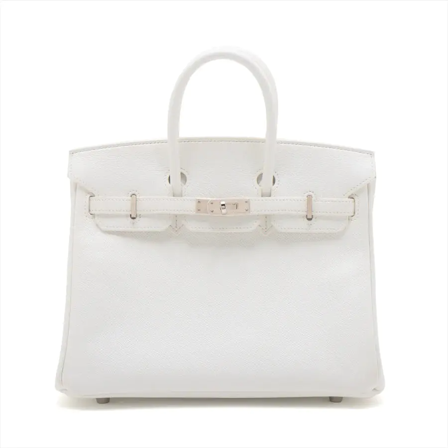 HERMES エルメス バーキン25 ヴォーエプソン ホワイト シルバー金具