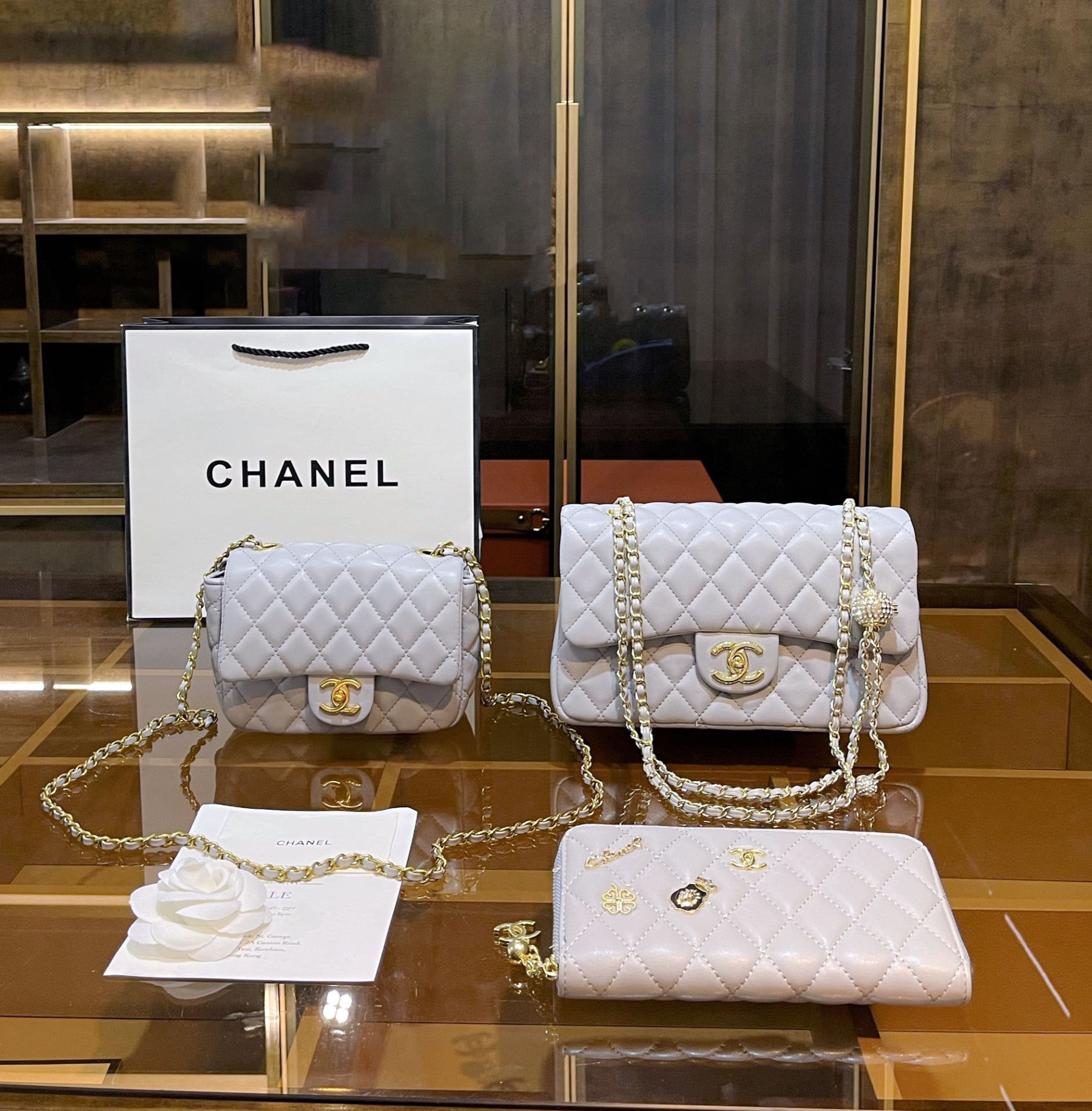 定番人気♪ ミニ マトラッセ【CHANEL】Mini Flap Bag3点セット お得