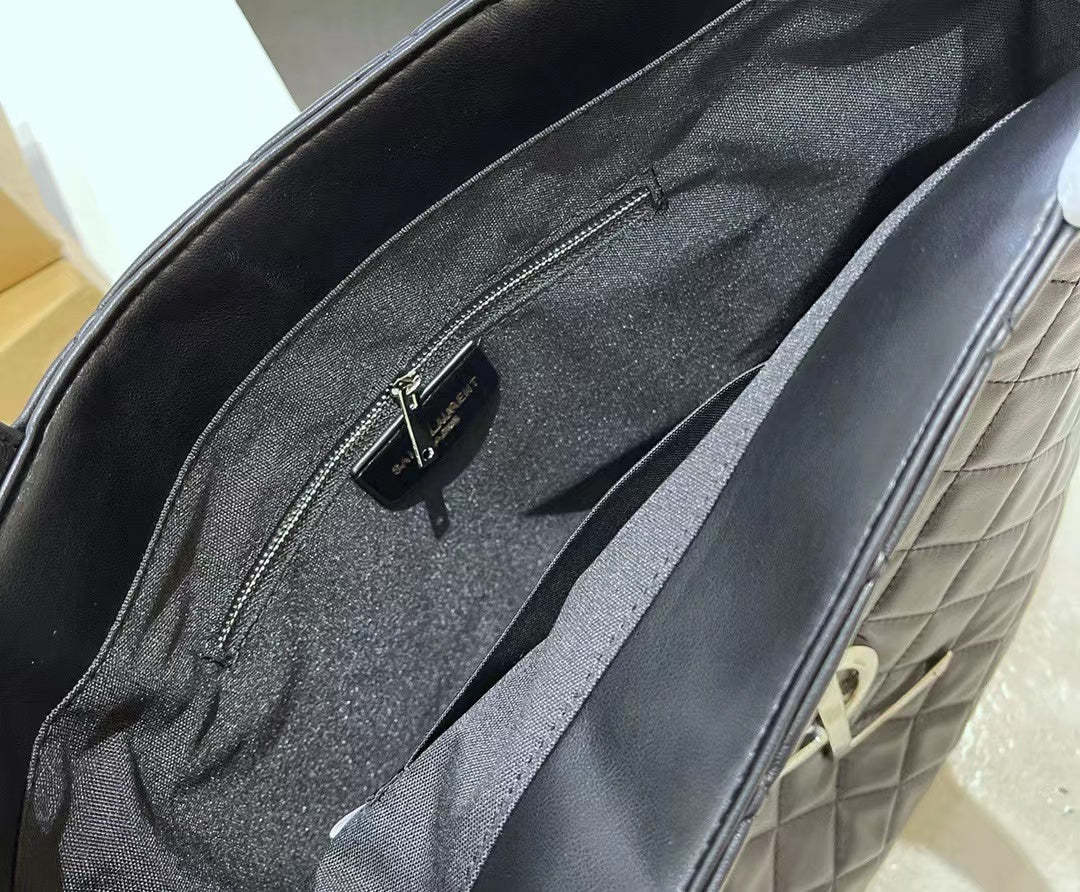 👜Ysl アーガイル柄 ハンドバッグ 大容量