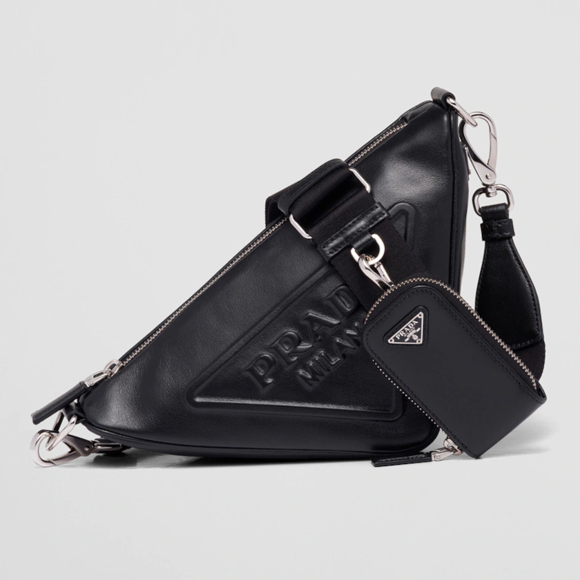 累積売上第１位☆新作☆ プラダ PRADA トライアングル レザーショルダーバッグ