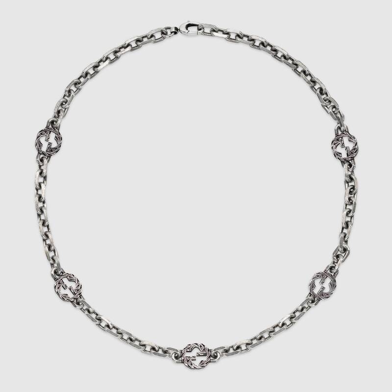 GUCCI エナメル インターロッキングG ネックレス