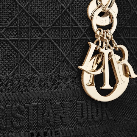 【DIOR】雑誌掲載！完売必至！憧れのMedium Lady D-Lite Bag！ 刺繍キャンバス グレー バッグ