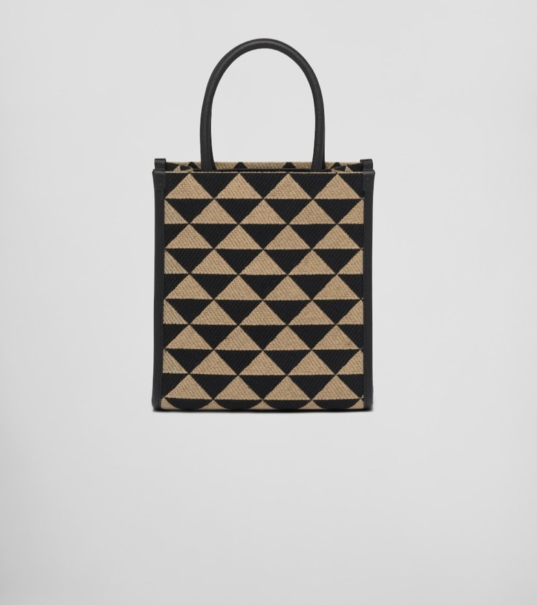 PRADA シンボル エンブロイダリージャカード ミニバッグ