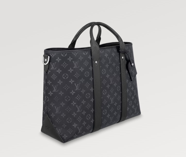 LOUIS VUITTON 機能的 ヴィトン トートバッグ ウィークエンド 白 黒 ビジネス M30919 M30937