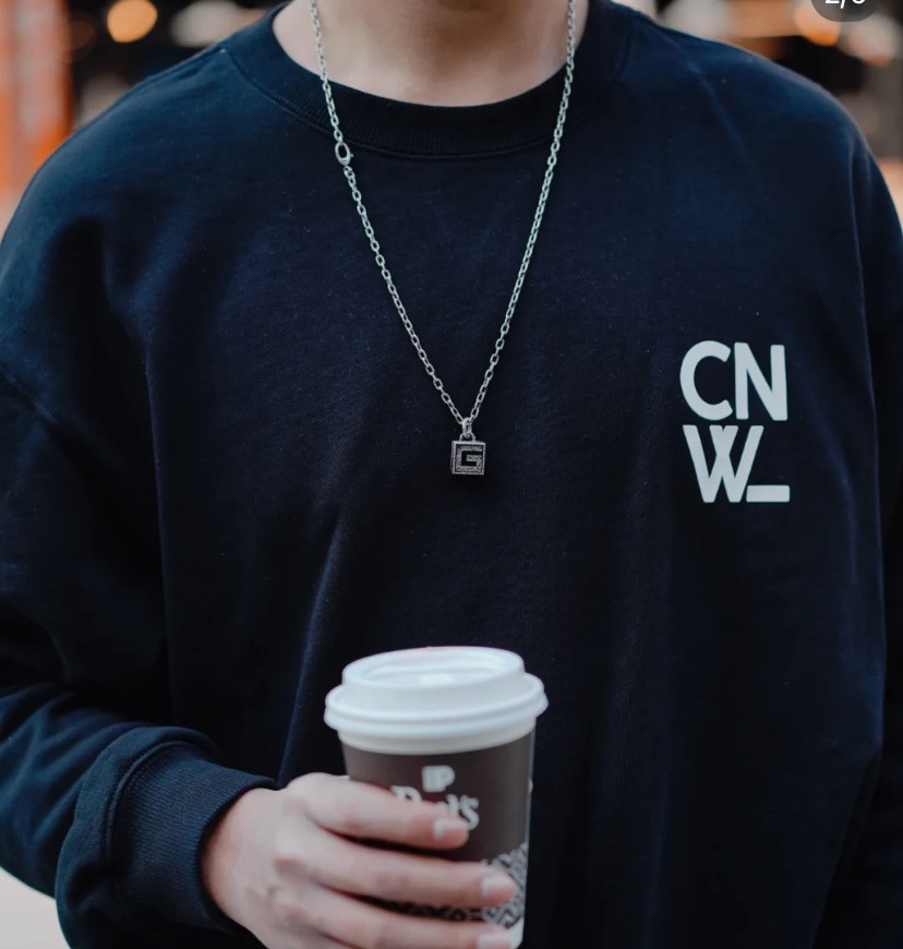 GUCCI スクエアGシルバーネックレス