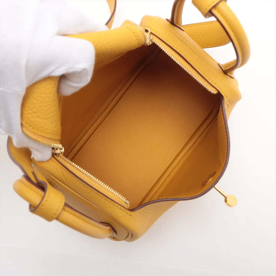 エルメス ミニリンディ トリヨンクレマンス ジョーヌアンブル ゴールド金具