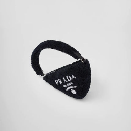 プラダ★タオル地 モコモコ ロゴ テリークロス ポーチ★各色