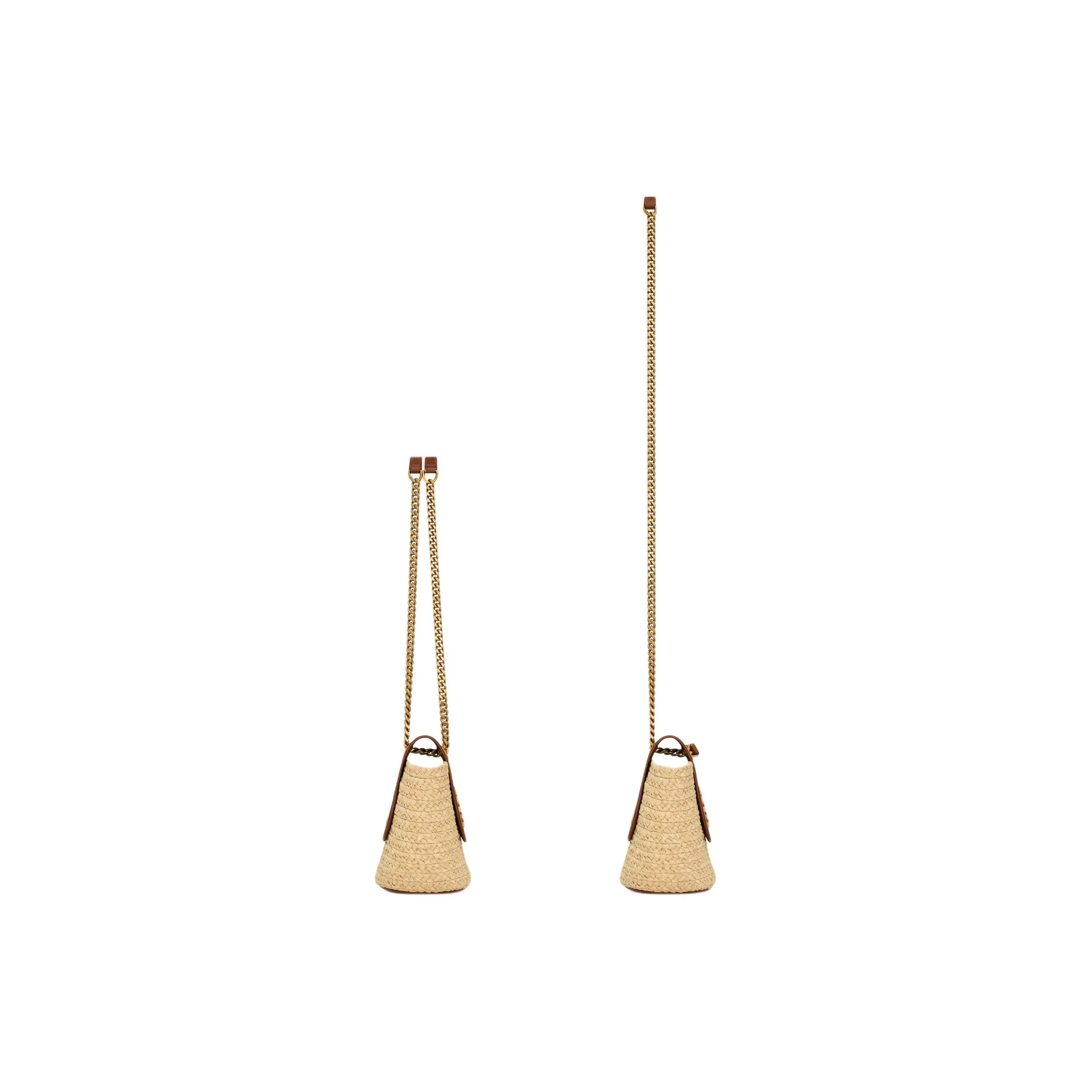 【SAINT LAURENT旗艦店】サンローラン わら編みバッグ 23*6*12CM