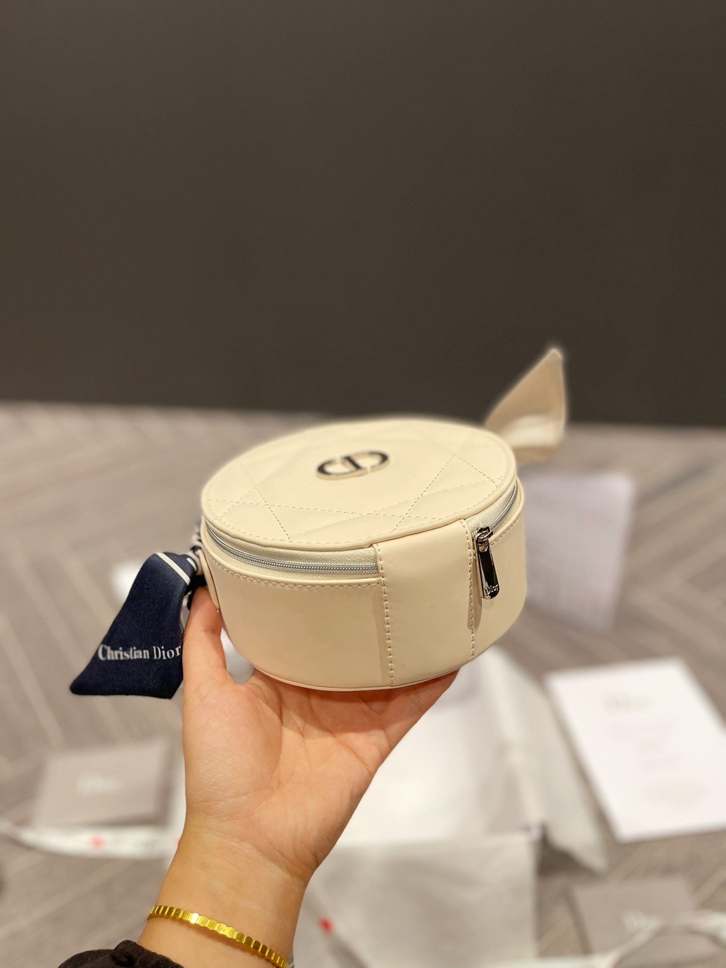 Diorカーフ改造化粧箱にミラー付き【限定】