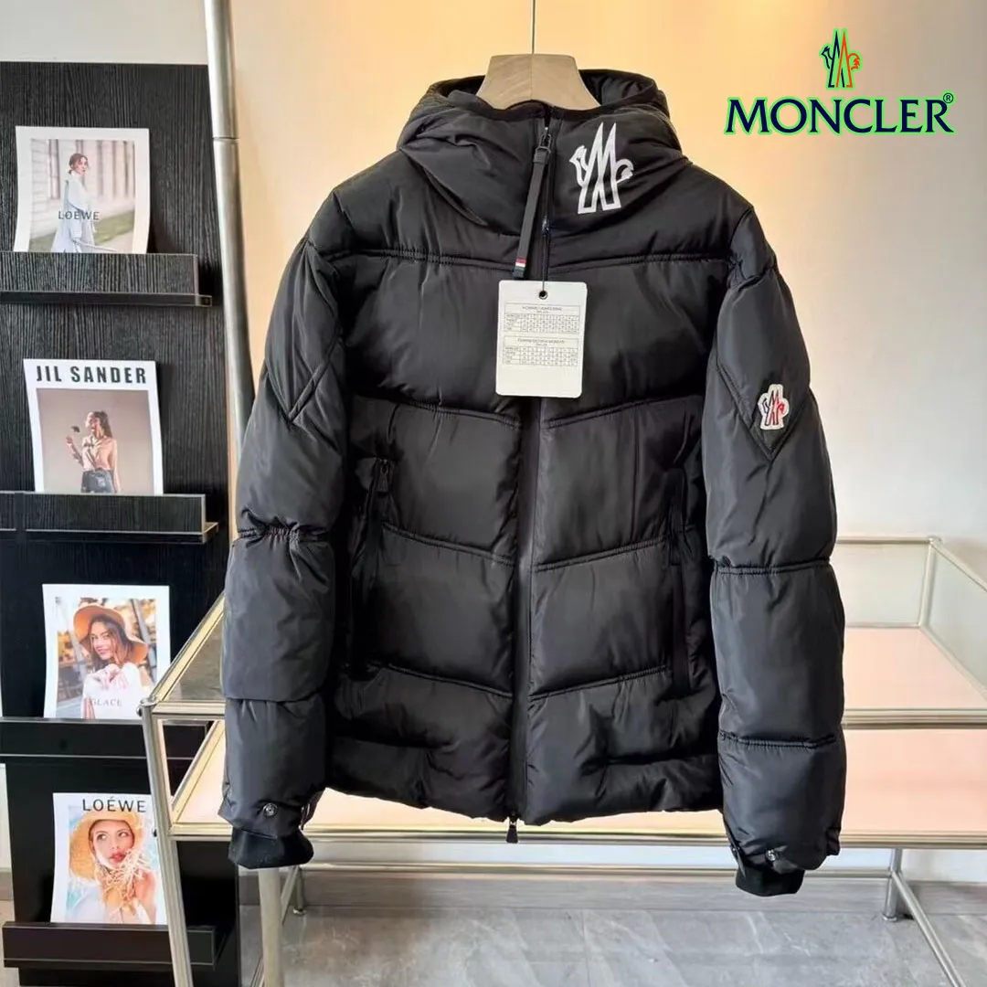 【MONCLER】モンクレール 2025 新しいコットンコート超ホット刺繍炎フード付きジャケット 男女兼用