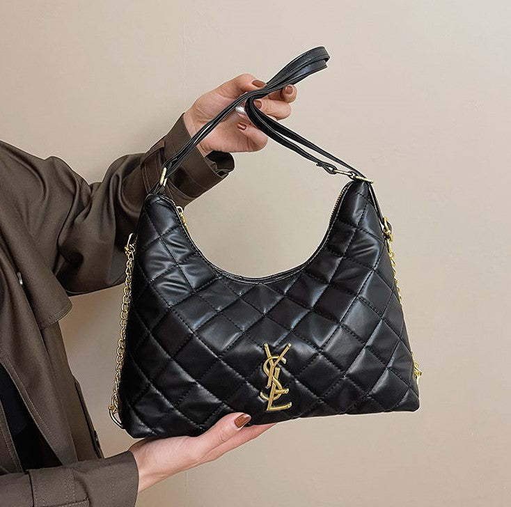 プレミアムハンドバッグ ショルダーバッグ コミューターひし形チェーンショルダーバッグ