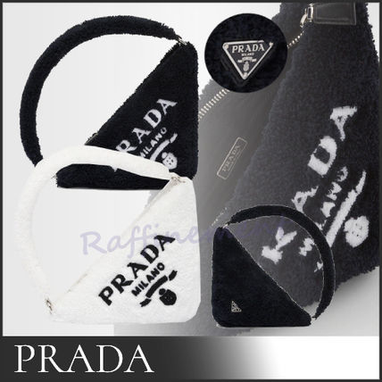 プラダ★タオル地 モコモコ ロゴ テリークロス ポーチ★各色