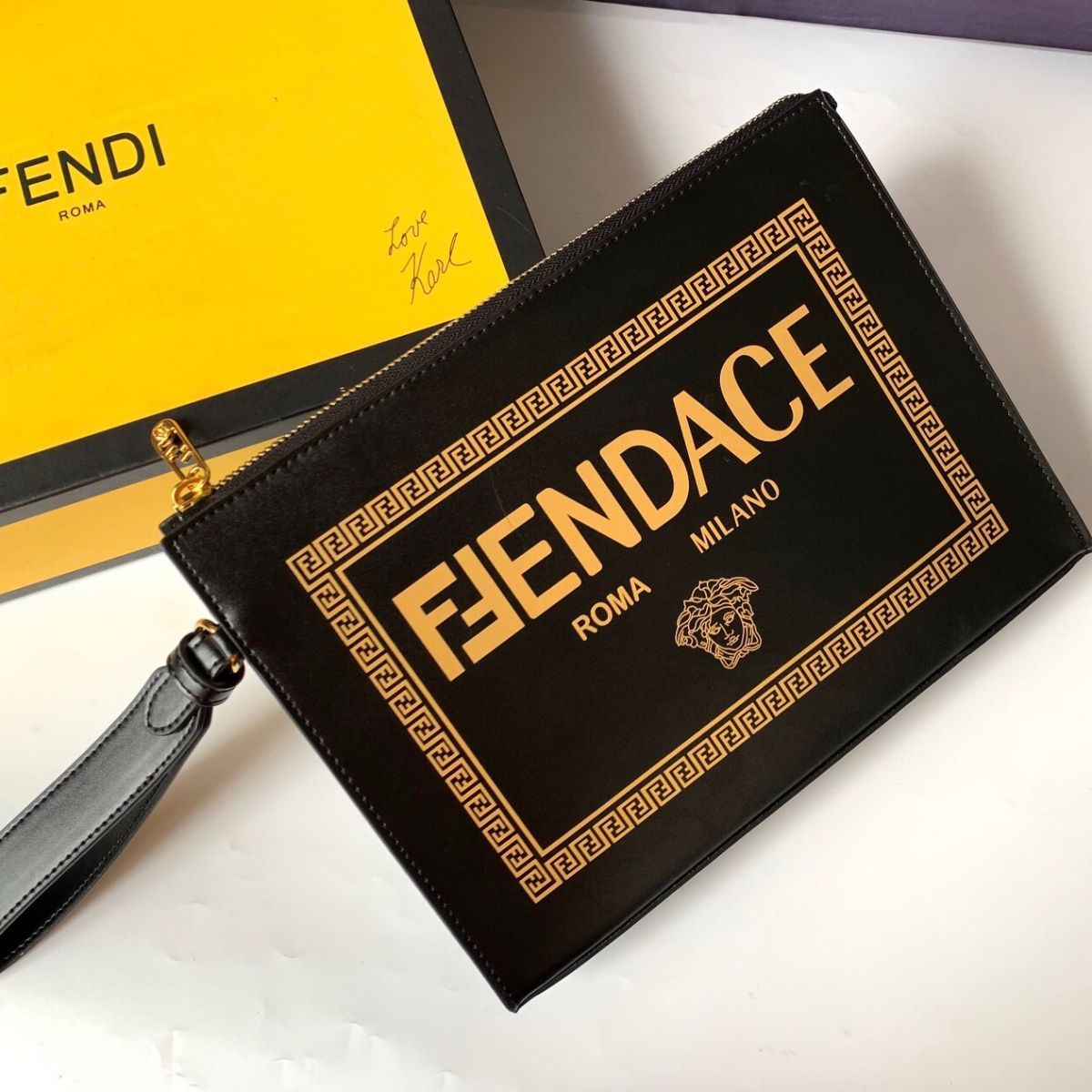 FENDI*VERSACE クラッチバッグ 28X19X3CM