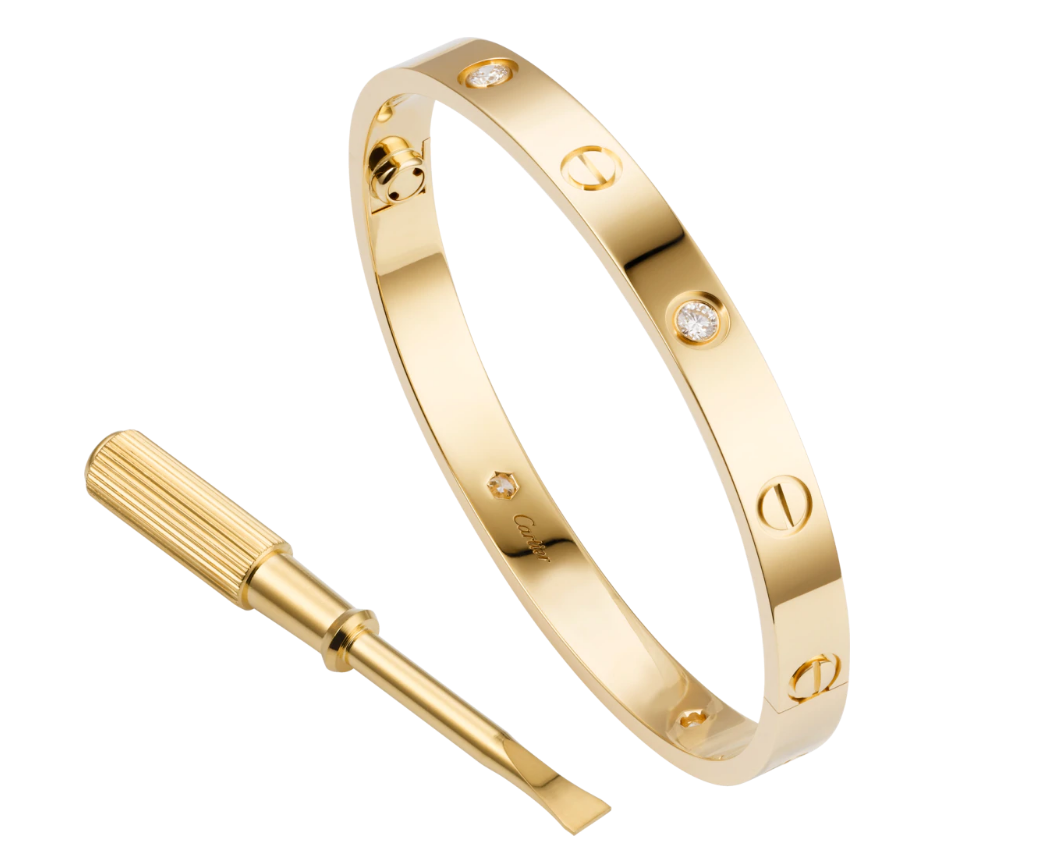 【Cartier】カルティエ LOVE BRACELET, 4 DIAMONDS ブレスレット、ダイヤモンド4個