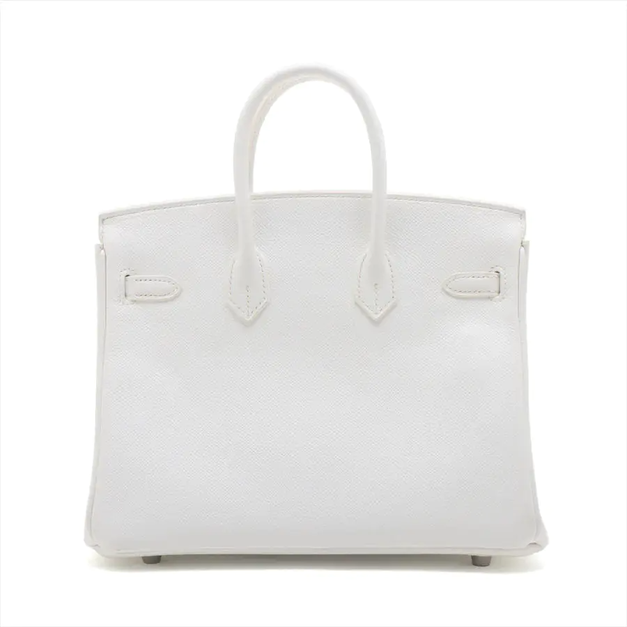 HERMES エルメス バーキン25 ヴォーエプソン ホワイト シルバー金具