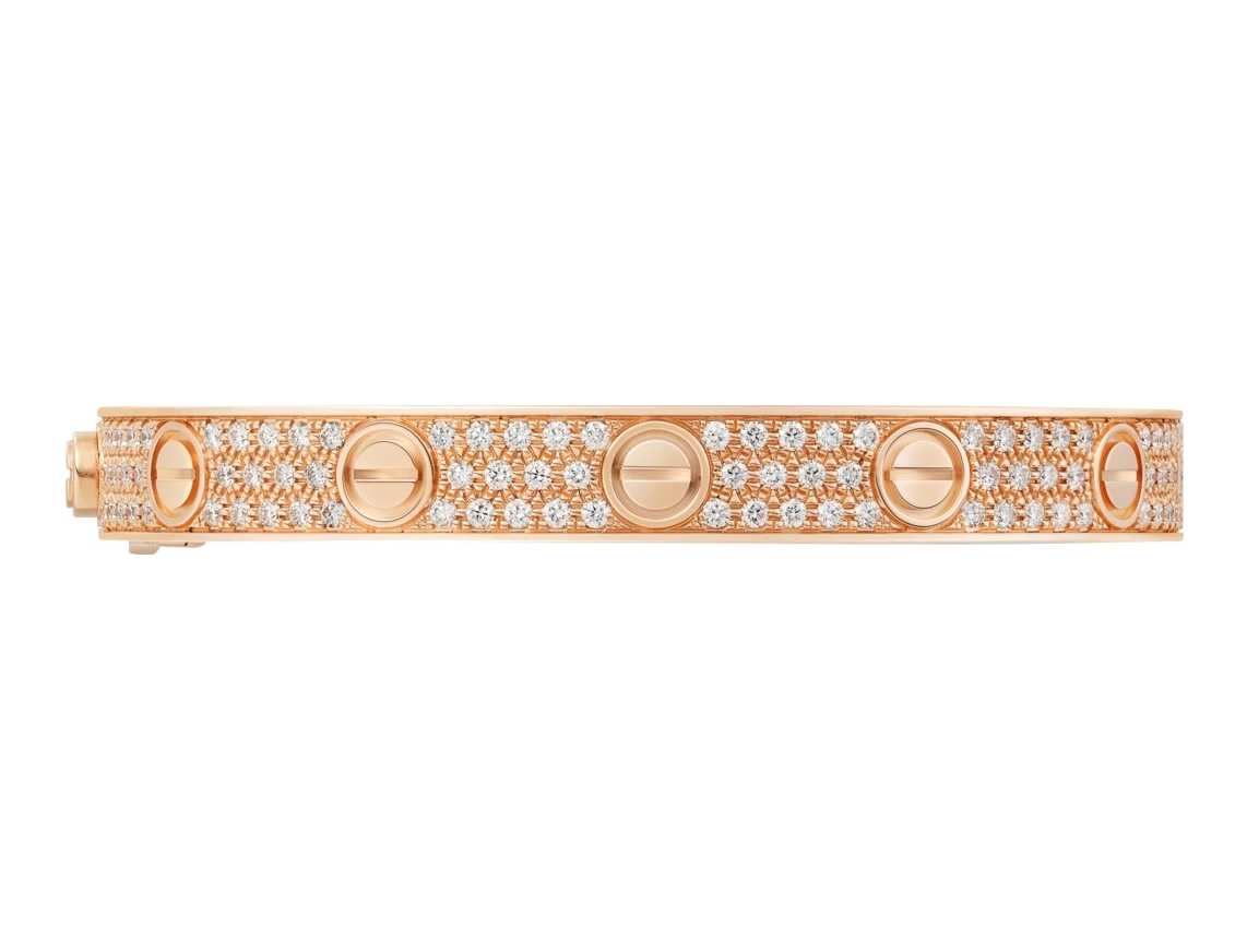 【Cartier】カルティエ LOVE BRACELET, DIAMOND-PAVED ブレスレット、パヴェダイヤモンド