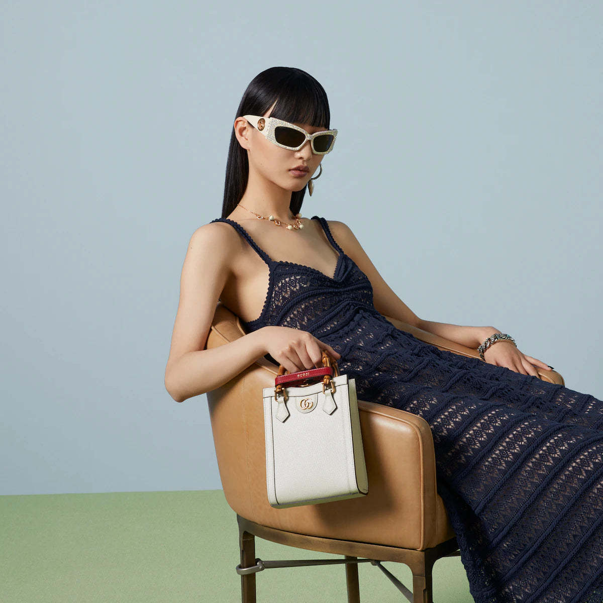 〔グッチ ダイアナ〕ミニ トートバッグ