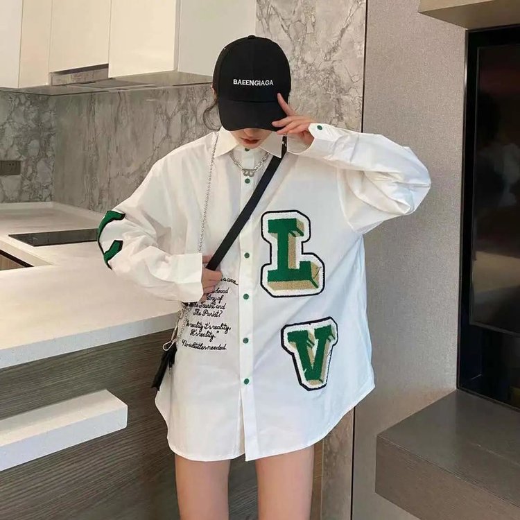 【Louis Vuitton 】 （ルイヴィトン）長袖シャツ 最新モデル 男女兼用