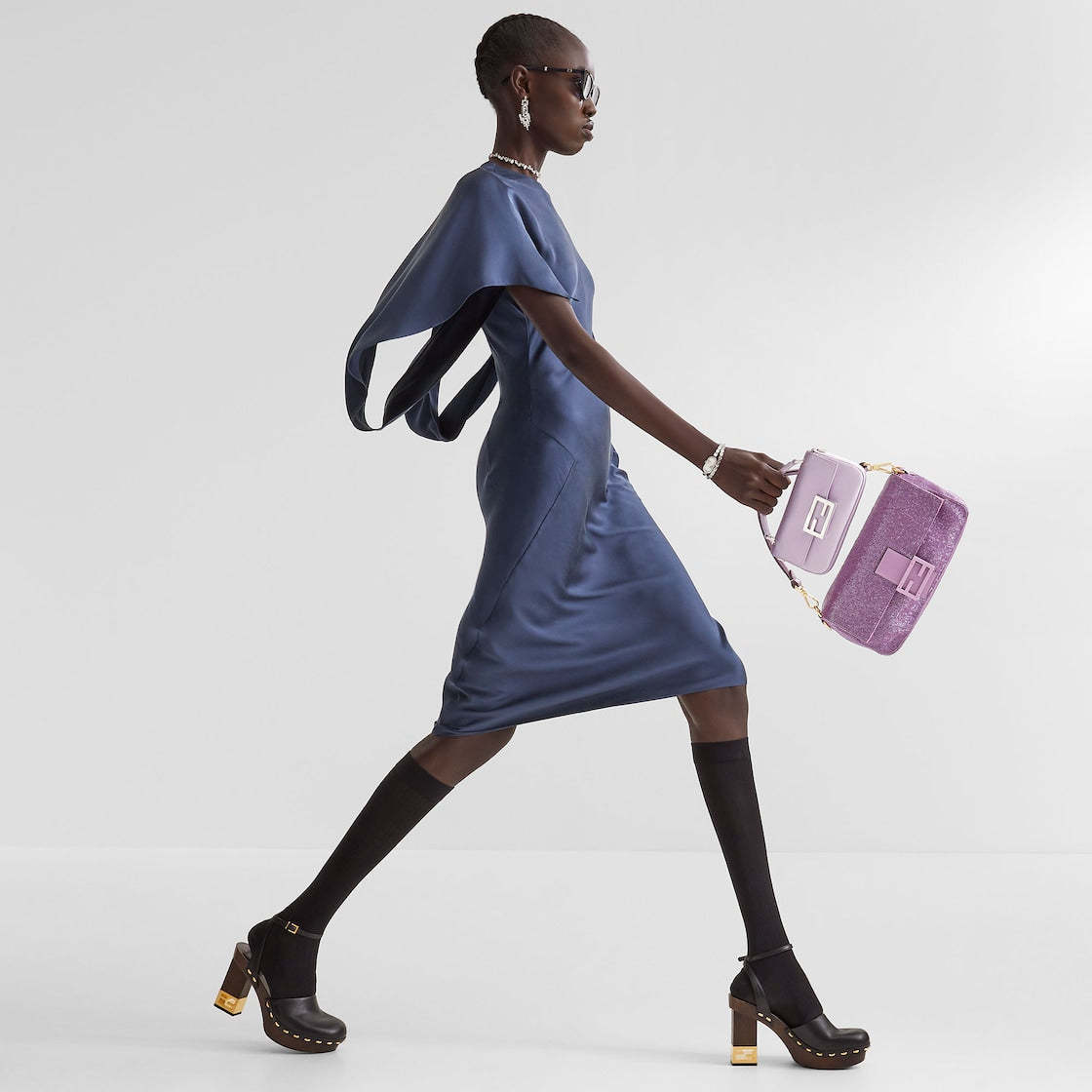 バゲット ライラックビーズ Re-Editionバッグ