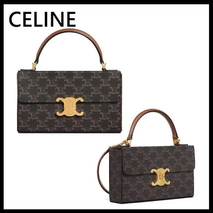 《CELINE》カーフスキン ボックス トリオンフ ★送料込★
