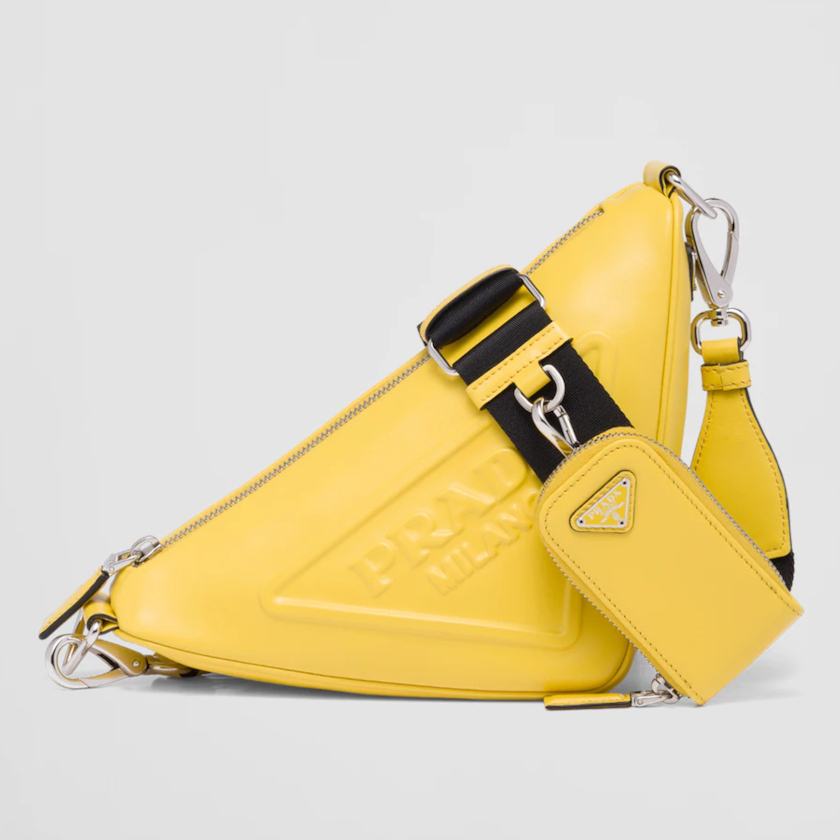 累積売上第１位☆新作☆ プラダ PRADA トライアングル レザーショルダーバッグ