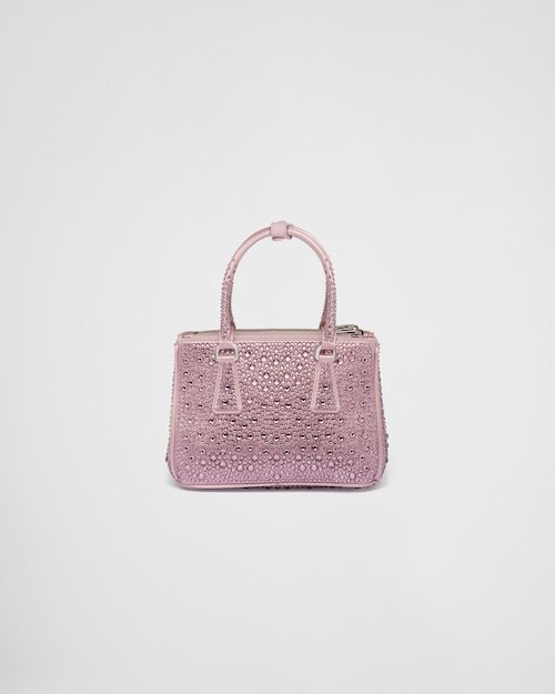 ★PRADA直営店★ガレリア クリスタル サテン ミニバッグ