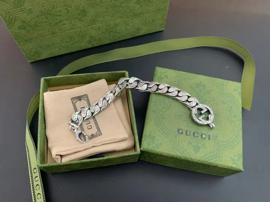 GUCCI  ダブルGチェーンブレスレット 20cm