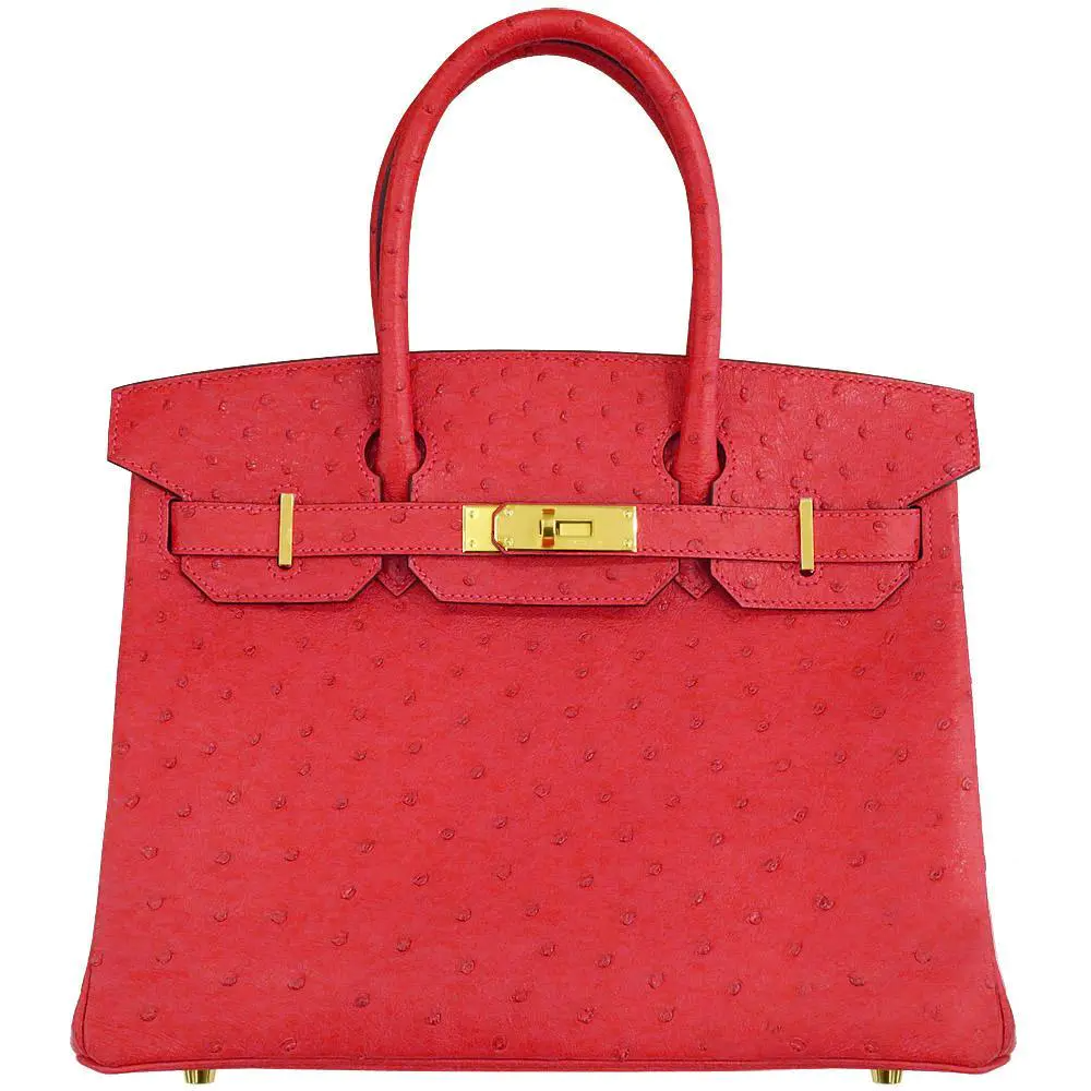 【HERMES】エルメス バーキン 30cm オーストリッチ ゴールド金具