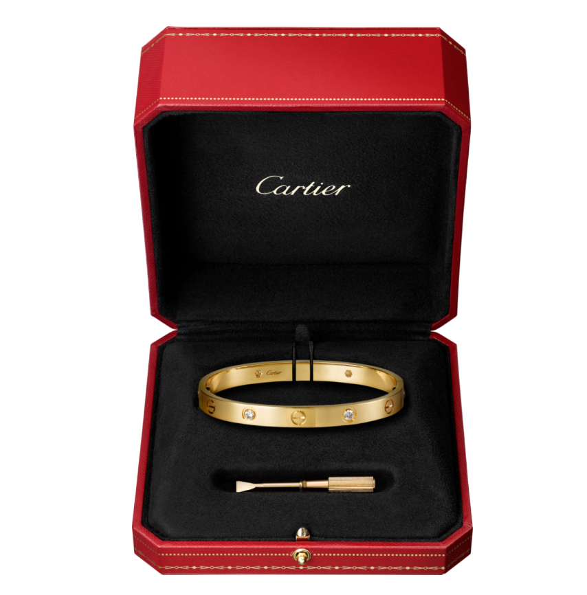 【Cartier】カルティエ LOVE BRACELET, 4 DIAMONDS ブレスレット、ダイヤモンド4個