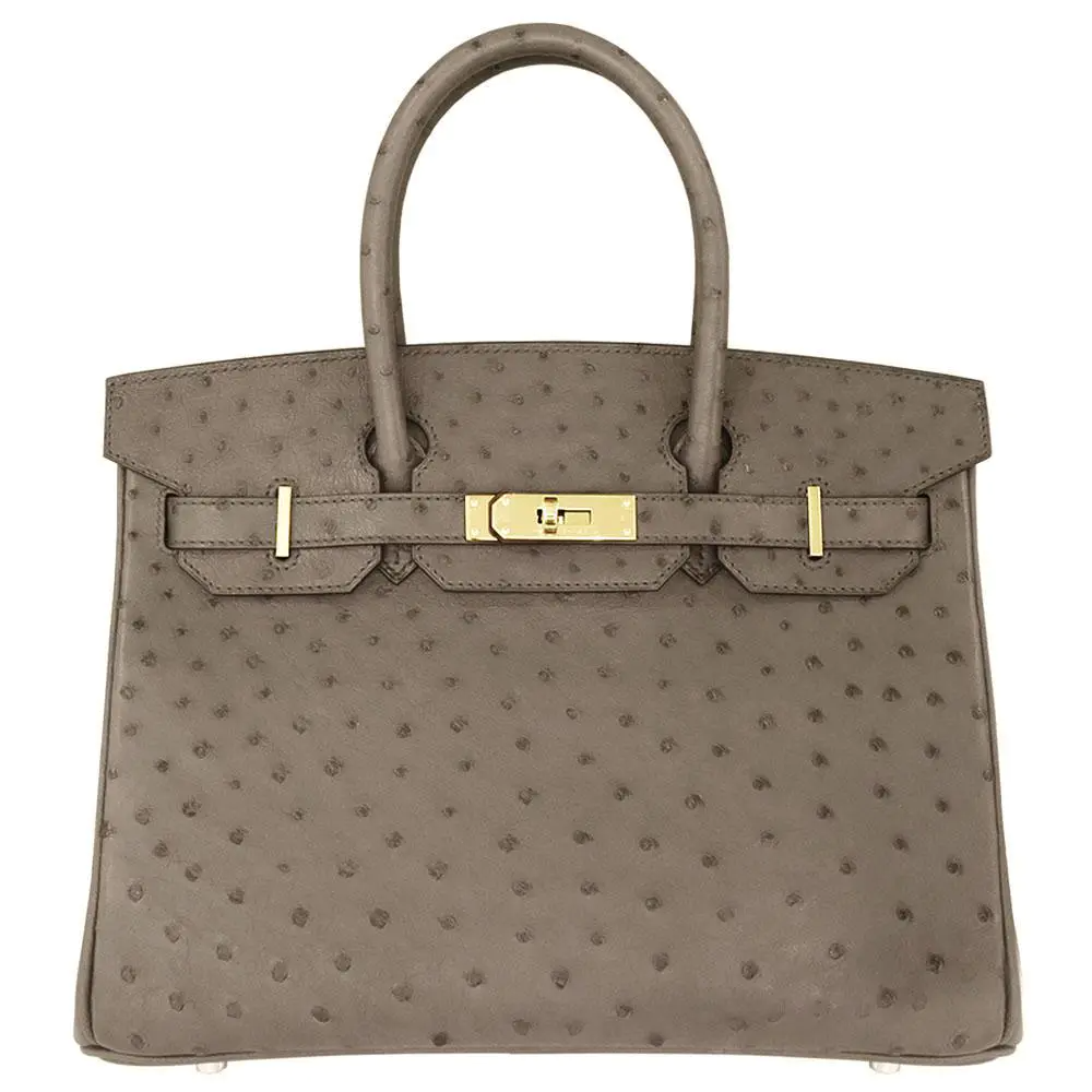 【HERMES】エルメス バーキン 30cm オーストリッチ ゴールド金具