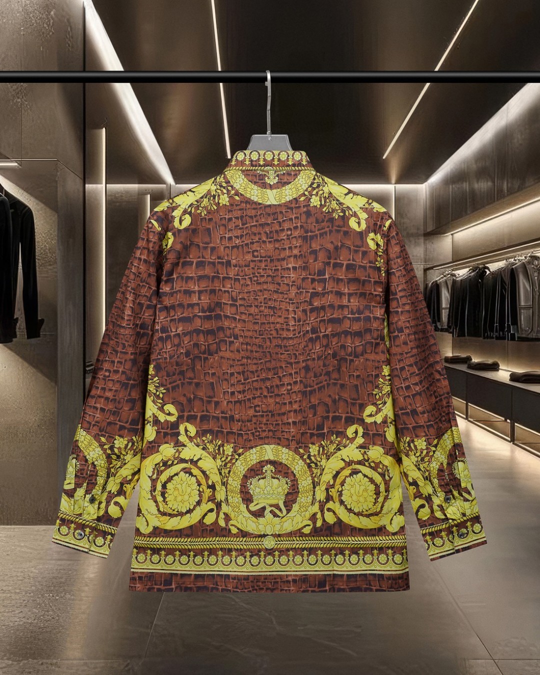 【VERSACE旗艦店】（ヴェルサーチ）長袖シャツ、ご好評に付き再入荷！