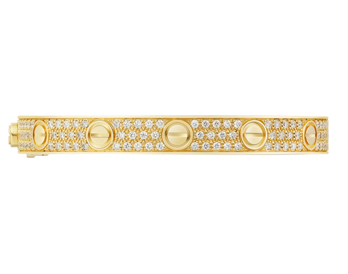【Cartier】カルティエ LOVE BRACELET, DIAMOND-PAVED ブレスレット、パヴェダイヤモンド