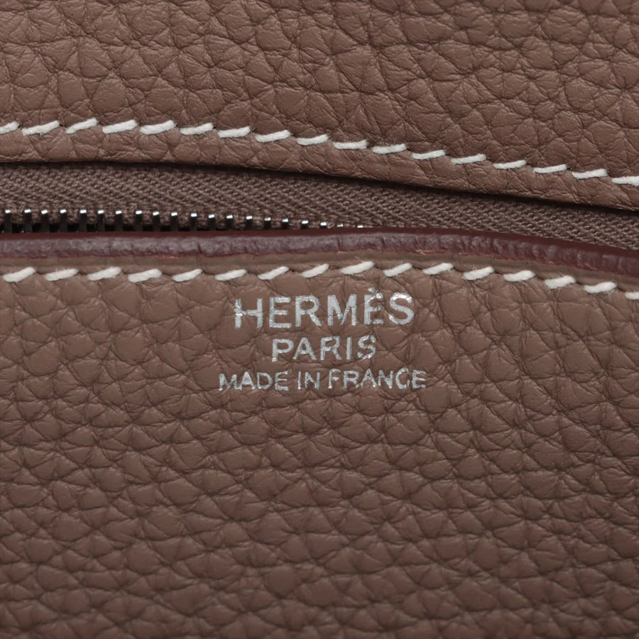 エルメス スティーブ ライト ジュニア トゴ エトゥープ シルバー金具