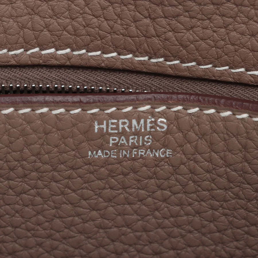 エルメス スティーブ ライト ジュニア トゴ エトゥープ シルバー金具