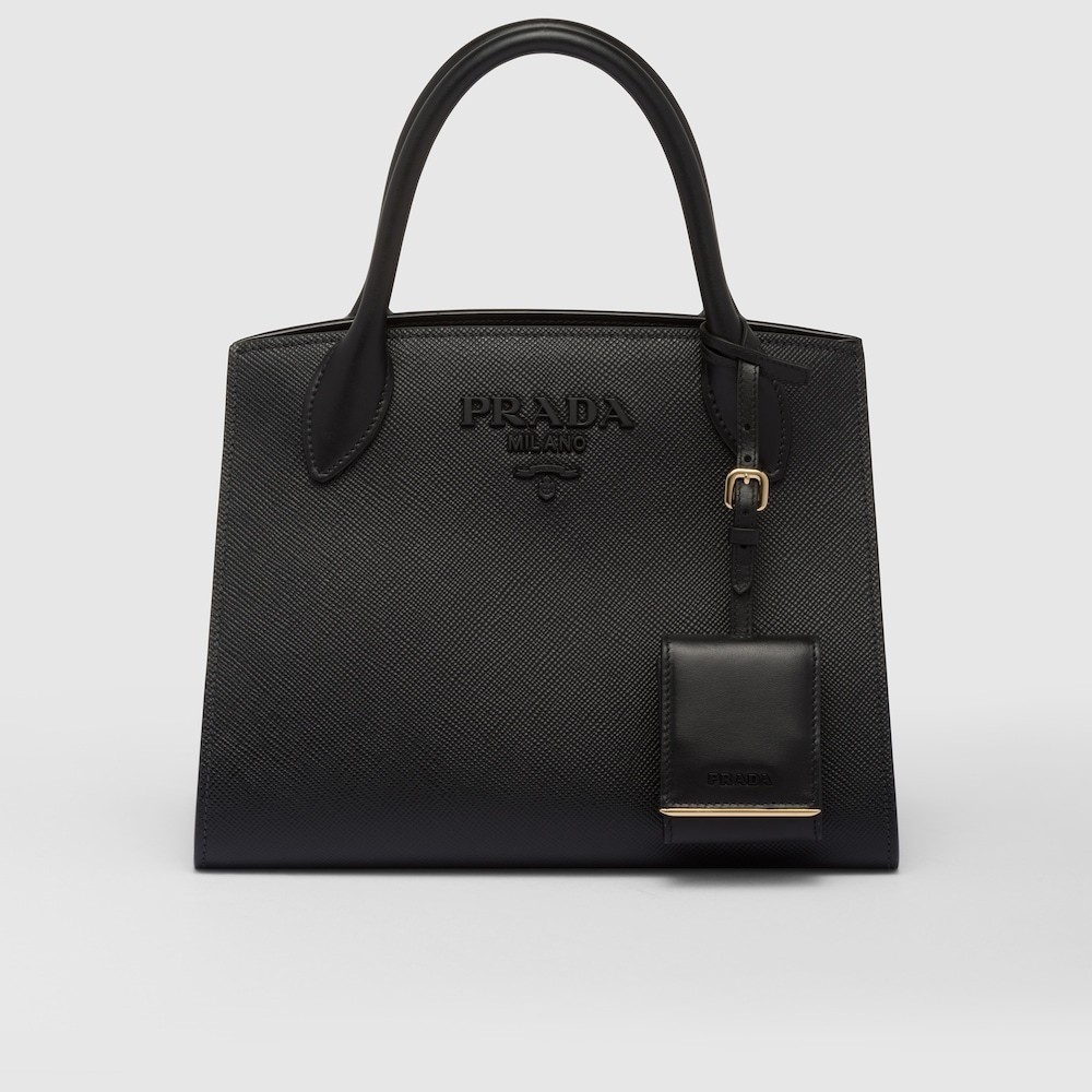 ★PRADA直営店★モノクローム スモール サフィアーノ バッグ