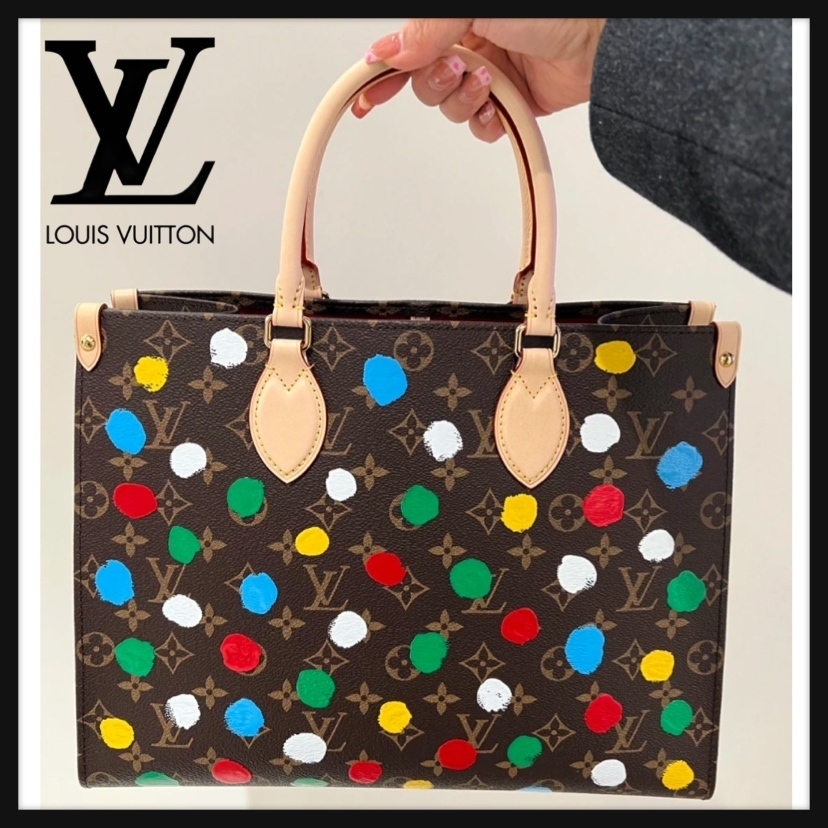 新作！草間彌生コラボ LVオンザゴーMM トートバッグ M46379