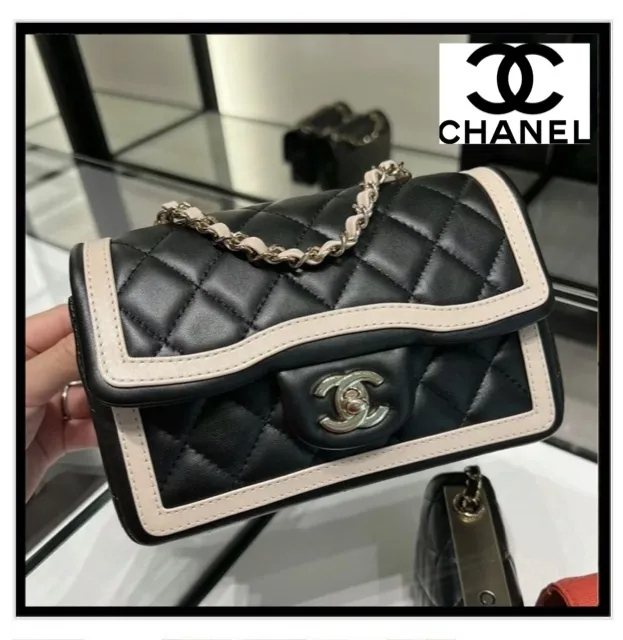 【トレンドのバイカラー♪】CHANEL シャネル ショルダーバッグ