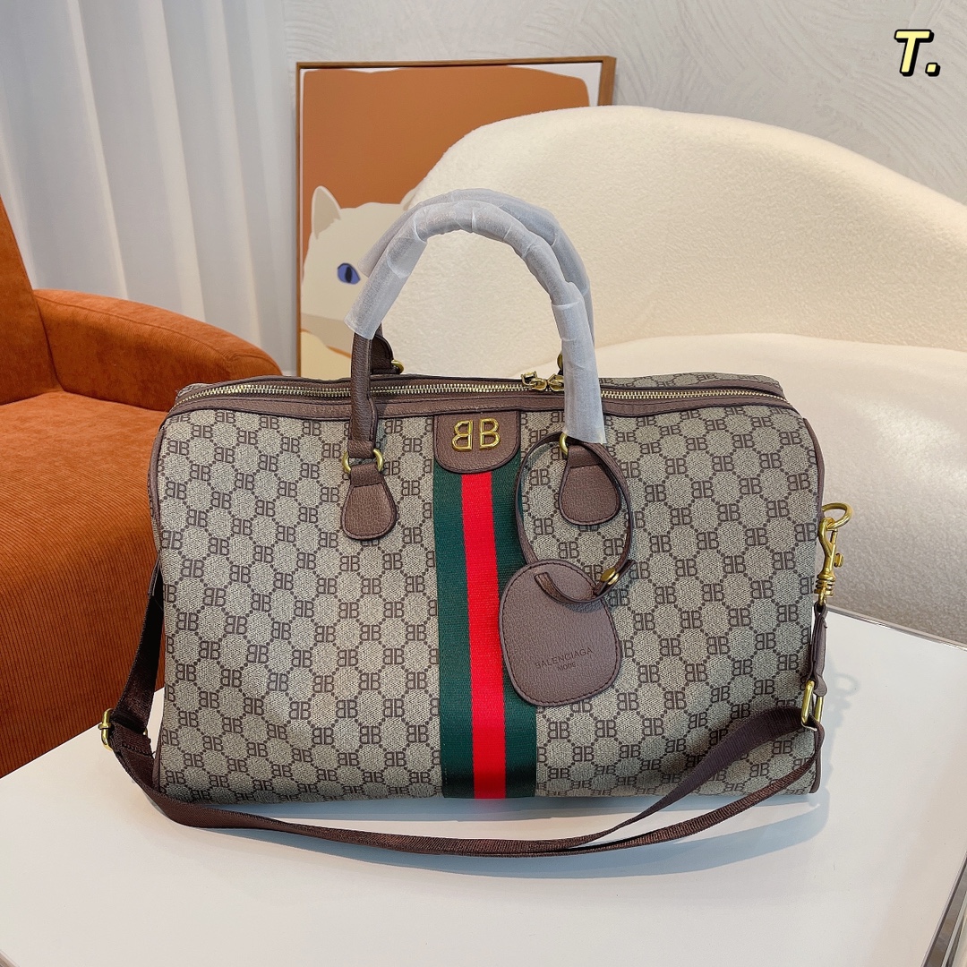 【Gucci x Balenciaga】旅行用バッグ 44cm*25cm*25cm