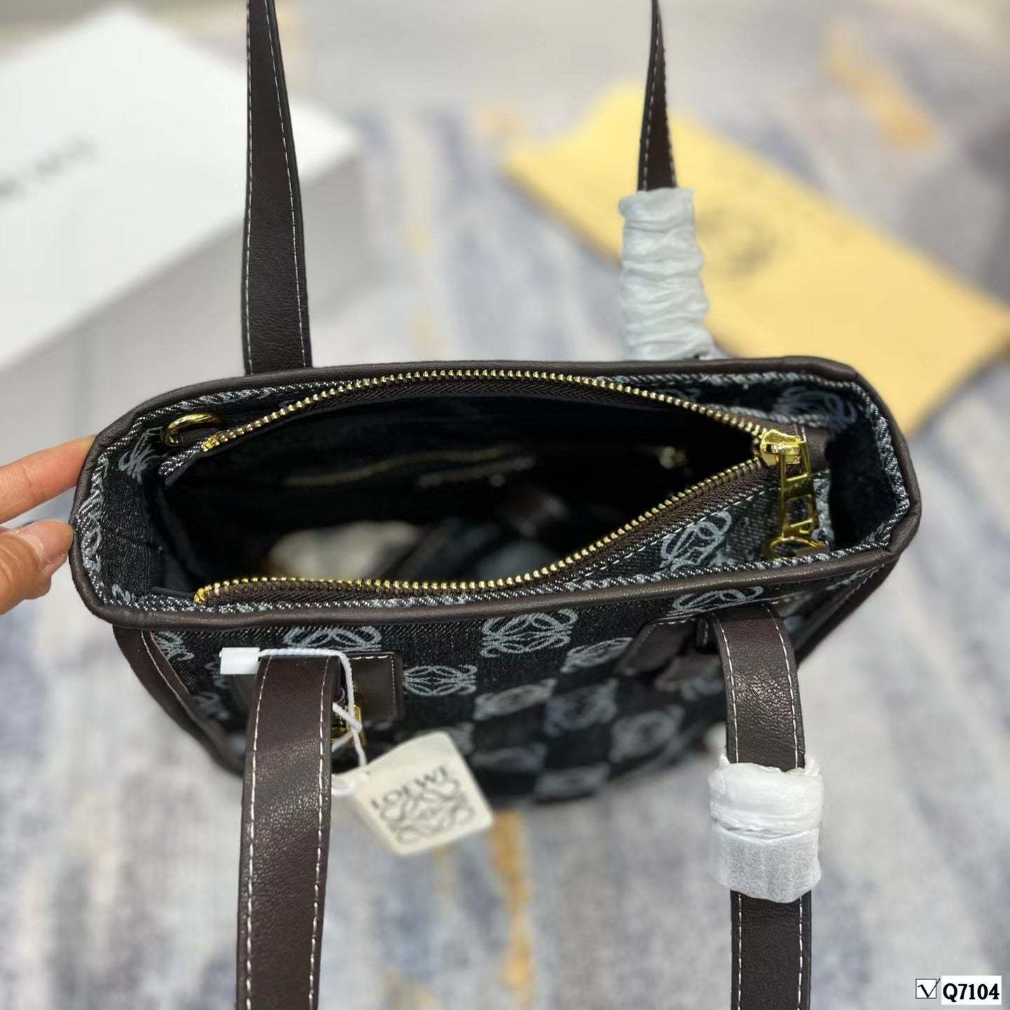 L/oewe デニムカラー キャンバス ショッピングバッグ【送料無料】