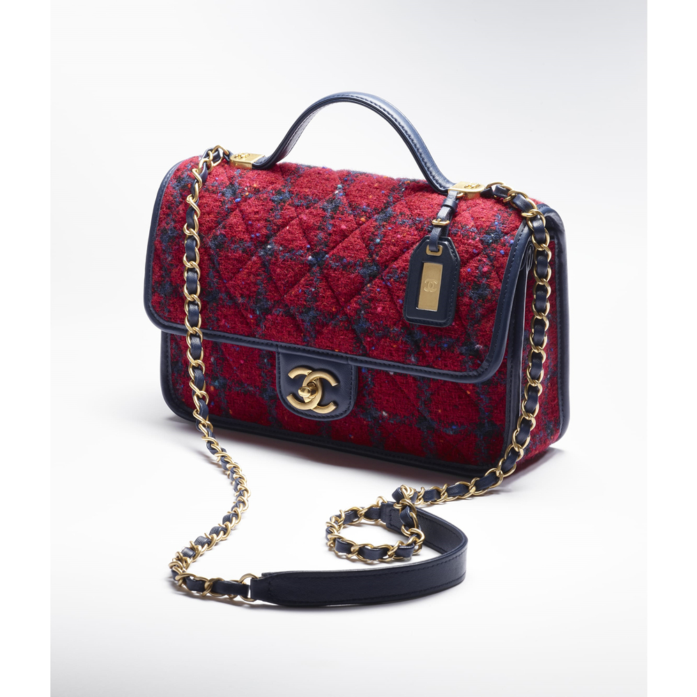 【シャネル】CLASSY雑誌掲載 スモール トップハンドル フラップ バッグ