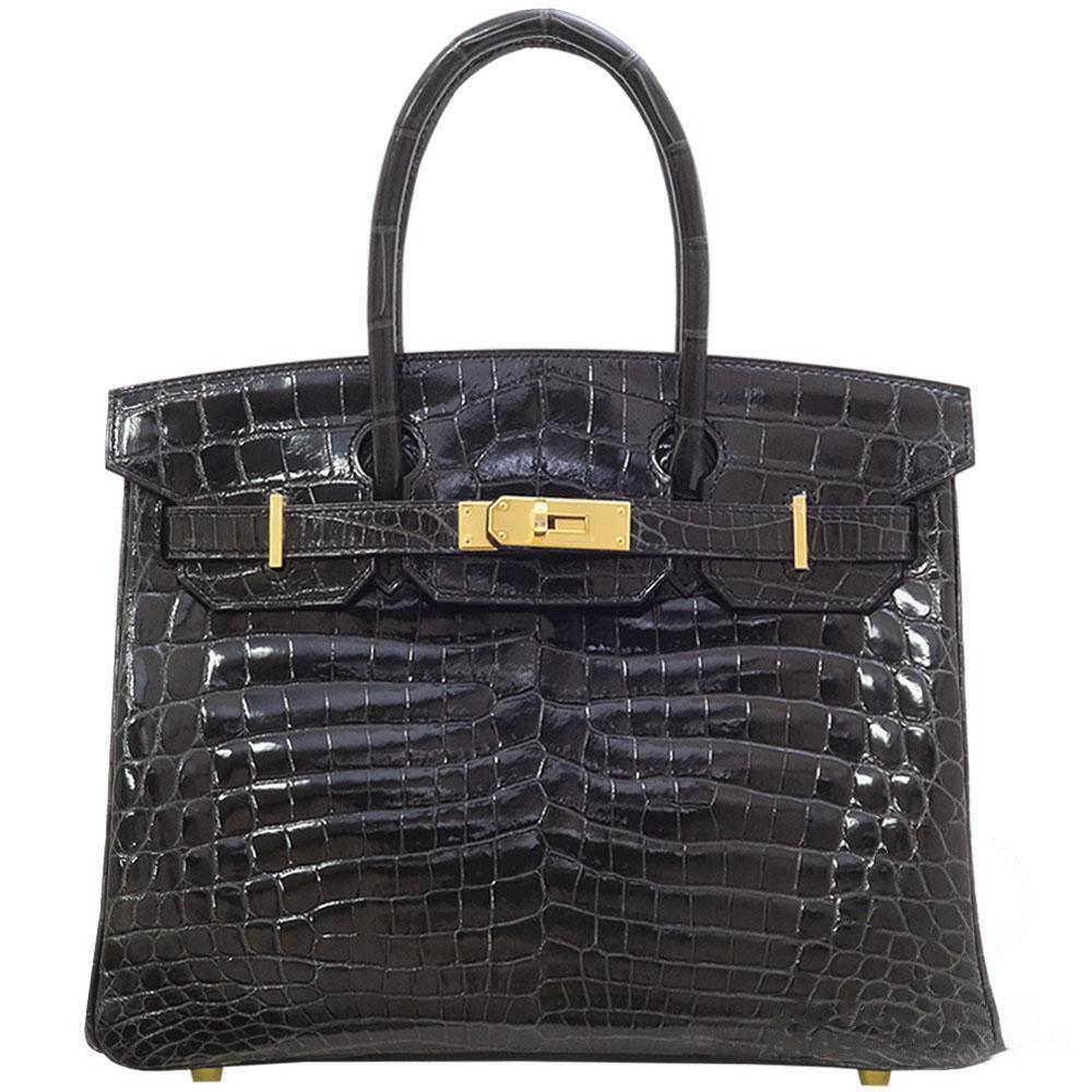 【HERMES】エルメス バーキン 30cm クロコダイル ゴールド金具