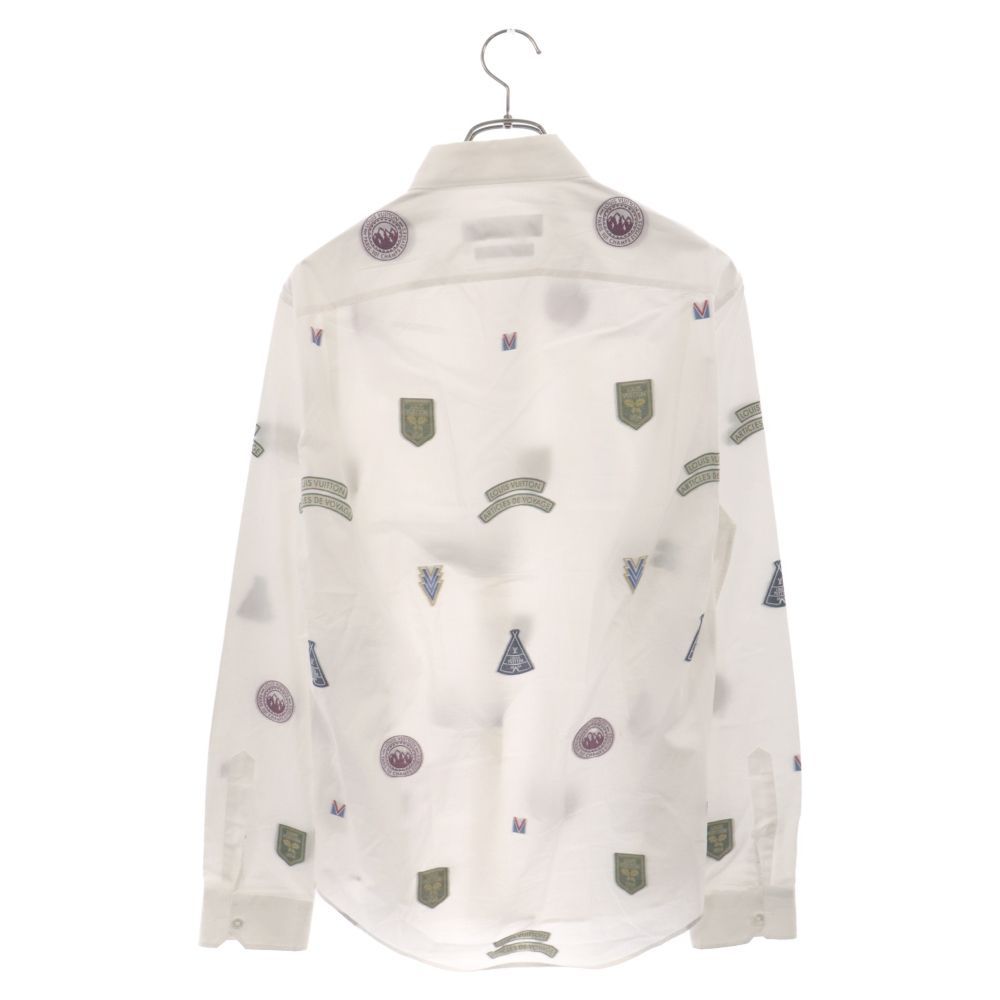 LOUIS VUITTON (ルイヴィトン) ワッペン総柄 長袖シャツ RM182Q HDM HFS42W ホワイト