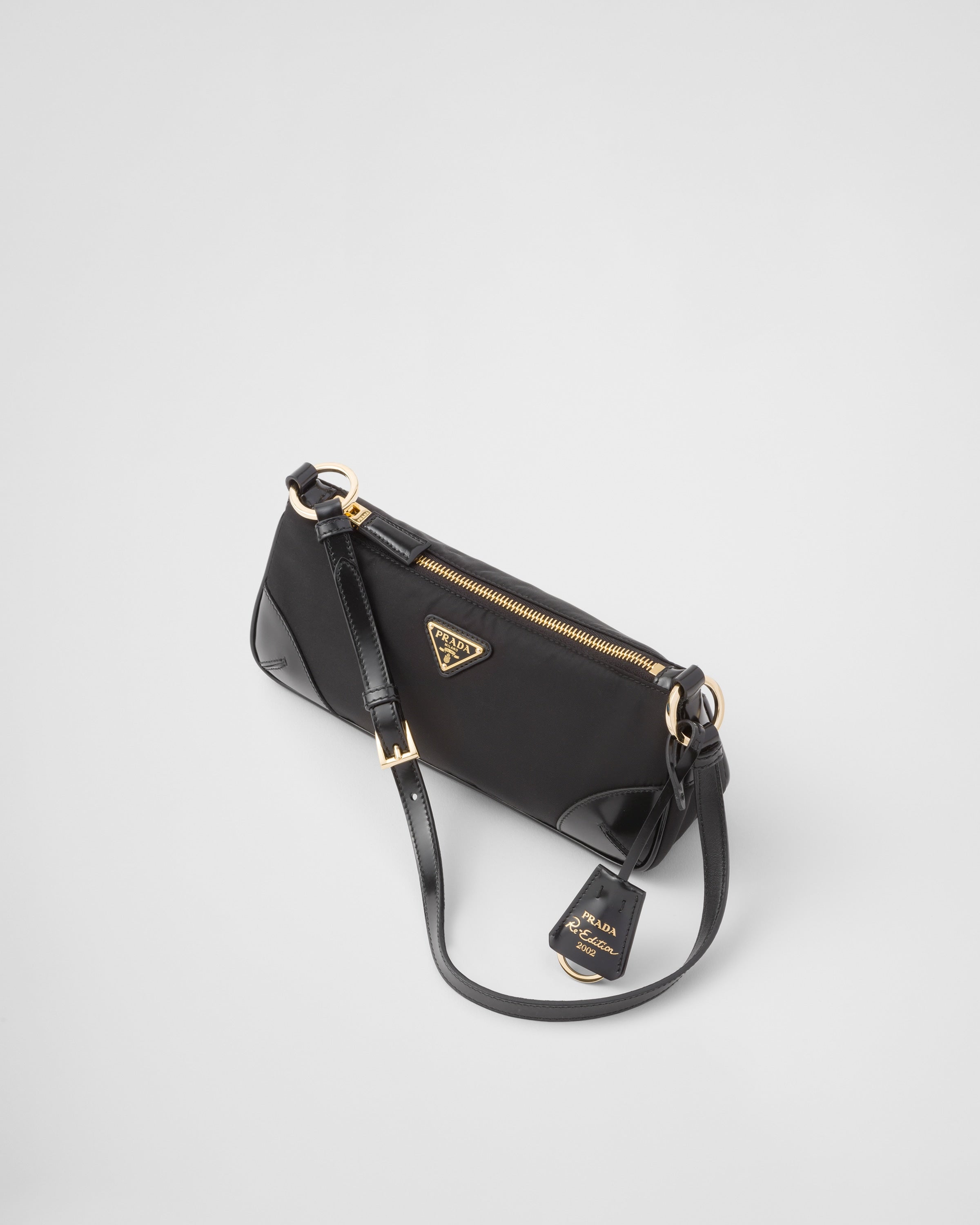 Re-Edition 2002 Re-Nylon xブラッシュドレザー ショルダーバッグ